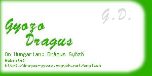 gyozo dragus business card
